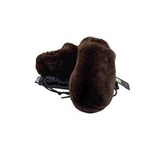 NWT APPARIS Cozy Misha Women’s Brown Faux Fur Mule Slippers w/ Dust Bag Size: 10